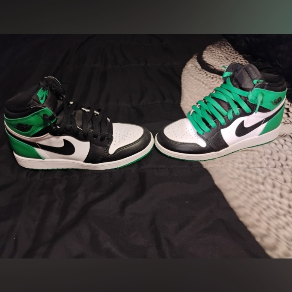 Nike Black and Green Men's Shoes